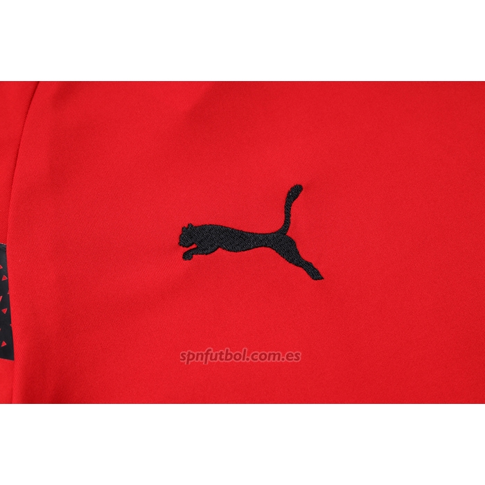 Chandal del AC Milan Manga Corta 2022-2023 Rojo - Pantalon Corto